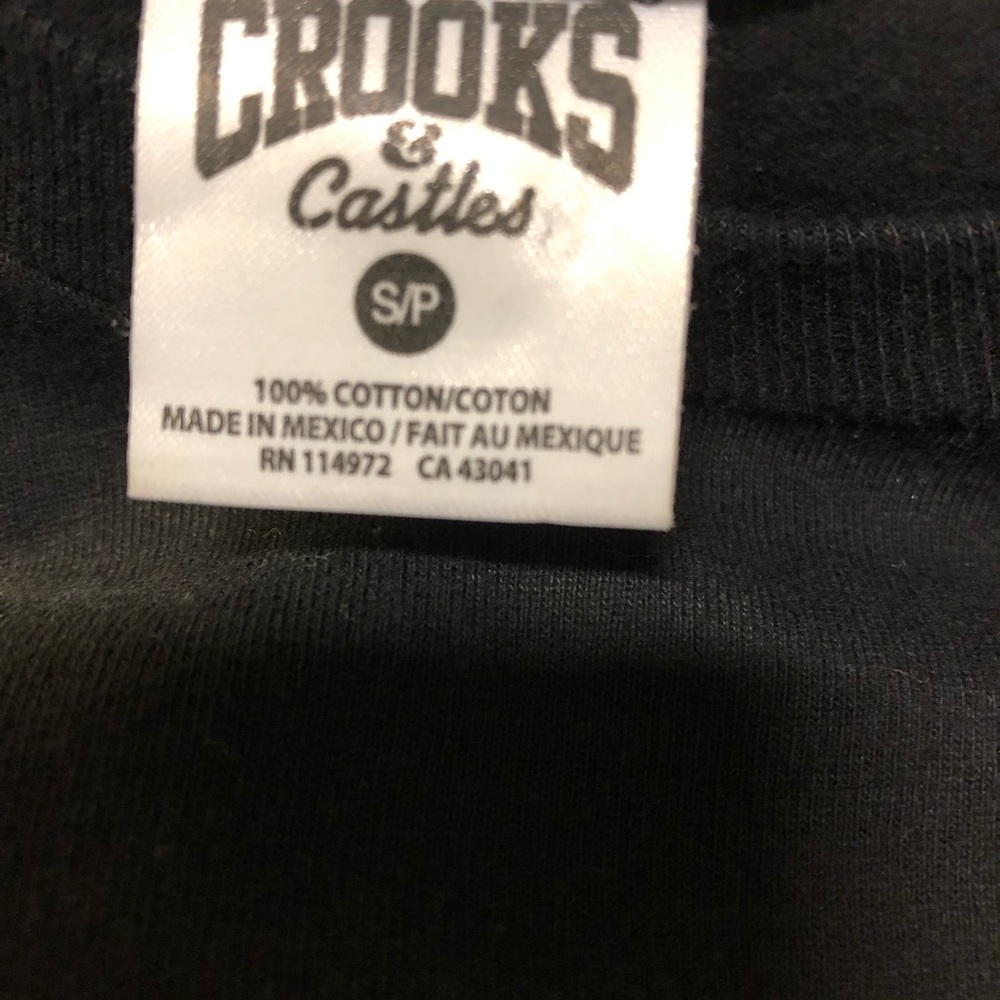 Crooks & Castles tee Logo Men’s Small Cotton - Picture 3 of 6